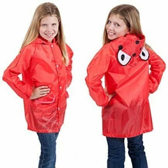 Cloud 9 Kid's Ladybug Raincoat 5-12Y Red - Picture 1 of 11